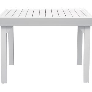 Tavolo Da Balcone Capannori - Allungabile 106/212 X 75 Cm - Alluminio  - Con Piano A Doghe In Alluminio