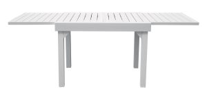 Tavolo Da Balcone Capannori - Allungabile 106/212 X 75 Cm - Alluminio  - Con Piano A Doghe In Alluminio