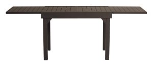 Tavolo Da Balcone Capannori - Allungabile 106/212 X 75 Cm - Alluminio  - Con Piano A Doghe In Alluminio