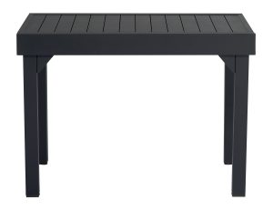 Tavolo Da Balcone Capannori - Allungabile 106/212 X 75 Cm - Alluminio  - Con Piano A Doghe In Alluminio