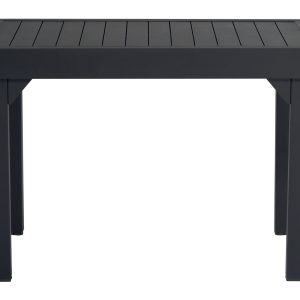 Tavolo Da Balcone Capannori - Allungabile 106/212 X 75 Cm - Alluminio  - Con Piano A Doghe In Alluminio