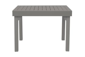 Tavolo Da Balcone Capannori - Allungabile 106/212 X 75 Cm - Alluminio  - Con Piano A Doghe In Alluminio