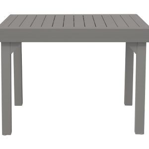 Tavolo Da Balcone Capannori - Allungabile 106/212 X 75 Cm - Alluminio  - Con Piano A Doghe In Alluminio