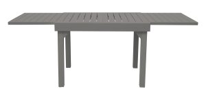 Tavolo Da Balcone Capannori - Allungabile 106/212 X 75 Cm - Alluminio  - Con Piano A Doghe In Alluminio