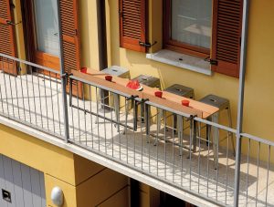 Tavolo Look Out Per Balconi Regolabile 120X37 1 Pz