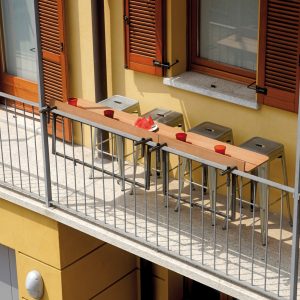 Tavolo Look Out Per Balconi Regolabile 120X37 1 Pz