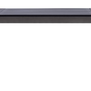 Tavolo Anzio - Allungabile  165/250 X 90 Cm - Piano A Doghe In Alluminio - Allungo Con Gambe Scorrevoli