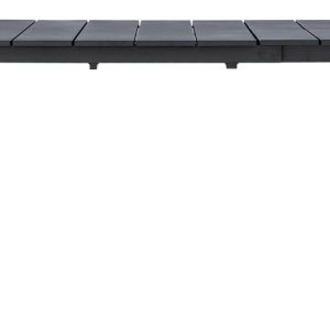 Tavolo Anzio - Allungabile  165/250 X 90 Cm - Piano A Doghe In Alluminio - Allungo Con Gambe Scorrevoli