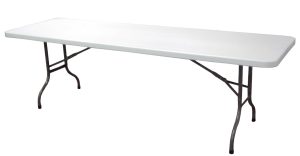 Tavolo Pieghevole Catering - Piano In Polietilene Alta Densità - 244 X 76 X H. 74 Cm - Tubo Ø 28 X 1 Mm