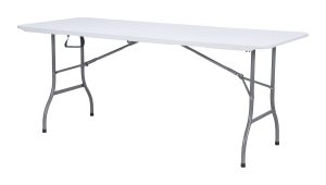 Tavolo Pieghevole Catering - Piano In Polietilene Alta Densità - 244 X 76 X H. 74 Cm - Tubo Ø 28 X 1 Mm