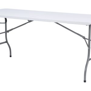 Tavolo Pieghevole Catering - Piano In Polietilene Alta Densità - 244 X 76 X H. 74 Cm - Tubo Ø 28 X 1 Mm