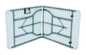 Tavolo Pieghevole Catering - Piano In Polietilene Alta Densità - 244 X 76 X H. 74 Cm - Tubo Ø 28 X 1 Mm