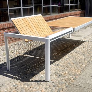 Tavolo Lanzarote 200/300 in alluminio e Teak Greenwood