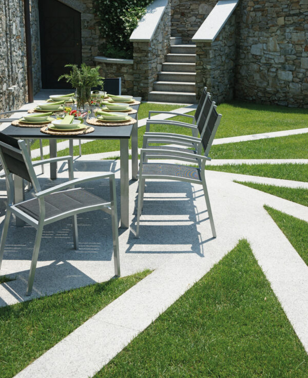 Tavolo Ravello 150/210X90 Alu Arg/Piano Nero 1 Pz