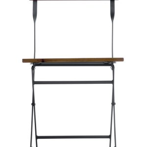 Set Bistro' Deluxe In Ferro E Legno - Tav. 55X55 1 Pz