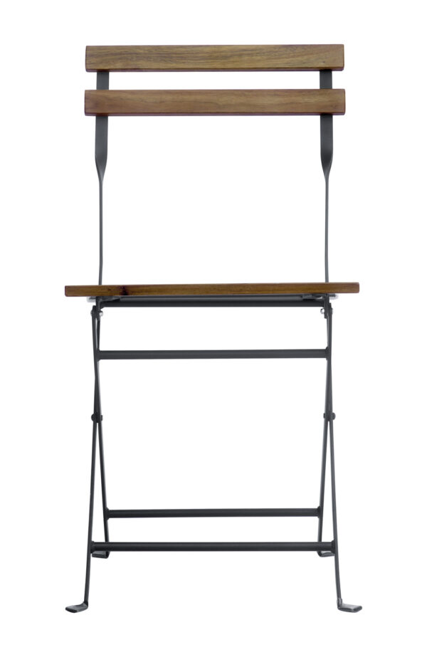 Set Bistro' Deluxe In Ferro E Legno - Tav. 55X55 1 Pz