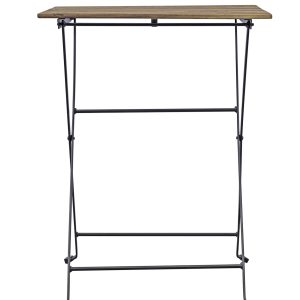 Set Bistrò In Ferro E Acacia Fsc Scura - 2 Sedie E Un Tavolo 55X54 Cm 1 Pz