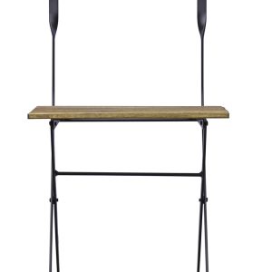 Set Bistrò In Ferro E Acacia Fsc Scura - 2 Sedie E Un Tavolo 55X54 Cm 1 Pz