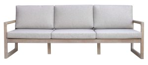 Salotto Dresda In Acacia Con Divano A 3 Posti Finitura Color Teak 2 Pz