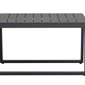 Set Tunisi Angolare - Composto Da 2 Divani A 3 Posti Trasformabili In Lettini - Tavolino 68 X 68 X 41 Cm Con Piano A Doghe Di Alluminio - Struttura In Alluminio  - Cuscini Sfoderabili