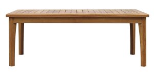 Set Riace - Composto Da 2 Poltrone, Un Divano A 2 Posti - Un Tavolino 120 X 60 X 45 Cm - In Legno Di Teak Fsc - Cuscini Ecrù