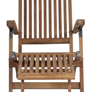 Poltrona Steamer reclinabile con cuscino Ecrù sfoderabile