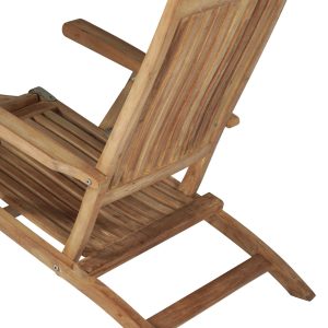 Poltrona Steamer reclinabile con cuscino Ecrù sfoderabile