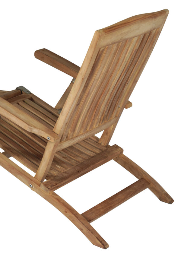 Poltrona Steamer reclinabile con cuscino Ecrù sfoderabile