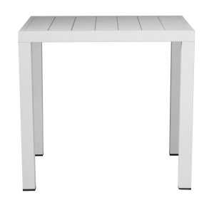 Tavolo San Vincenzo 80X80 Aluminio Colorato  Piano A Doghe