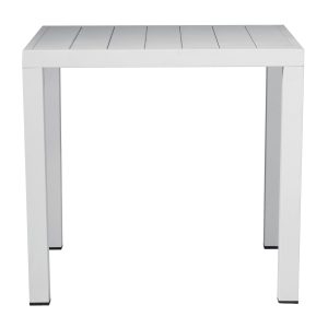 Tavolo San Vincenzo 80X80 Aluminio Colorato  Piano A Doghe