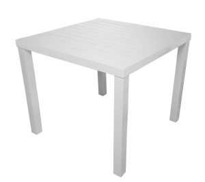 Tavolo San Vincenzo 80X80 Aluminio Colorato  Piano A Doghe