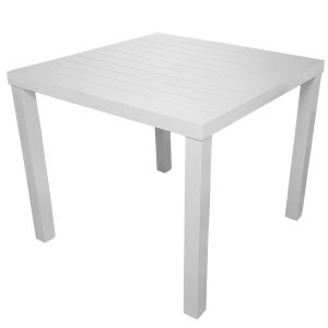 Tavolo San Vincenzo 80X80 Aluminio Colorato  Piano A Doghe