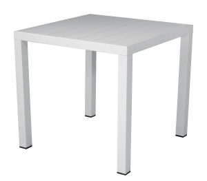 Tavolo San Vincenzo 80X80 Aluminio Colorato  Piano A Doghe