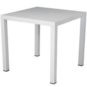 Tavolo San Vincenzo 80X80 Aluminio Colorato  Piano A Doghe