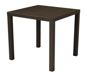 Tavolo San Vincenzo 80X80 Aluminio Colorato  Piano A Doghe