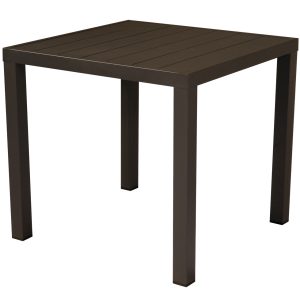 Tavolo San Vincenzo 80X80 Aluminio Colorato  Piano A Doghe