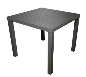 Tavolo San Vincenzo 80X80 Aluminio Colorato  Piano A Doghe