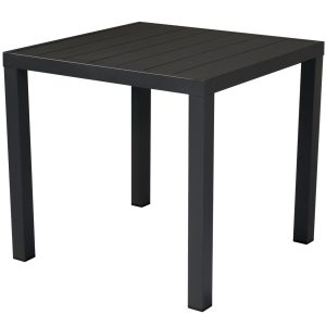 Tavolo San Vincenzo 80X80 Aluminio Colorato  Piano A Doghe