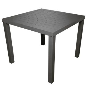 Tavolo San Vincenzo 80X80 Aluminio Colorato  Piano A Doghe