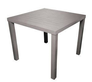 Tavolo San Vincenzo 80X80 Aluminio Colorato  Piano A Doghe