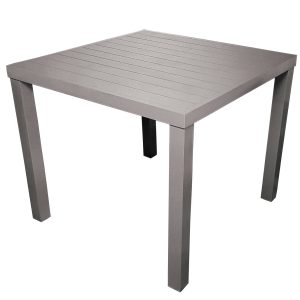 Tavolo San Vincenzo 80X80 Aluminio Colorato  Piano A Doghe