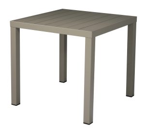 Tavolo San Vincenzo 80X80 Aluminio Colorato  Piano A Doghe