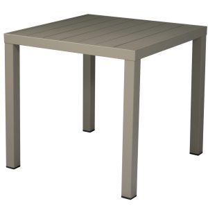 Tavolo San Vincenzo 80X80 Aluminio Colorato  Piano A Doghe