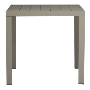 Tavolo San Vincenzo 80X80 Aluminio Colorato  Piano A Doghe