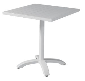 Tavolo Calipso Contract - Alluminio Con Piano Listelli - 70 X 70 Cm - Verniciato Epoxy Color