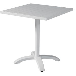 Tavolo Calipso Contract - Alluminio Con Piano Listelli - 70 X 70 Cm - Verniciato Epoxy Color