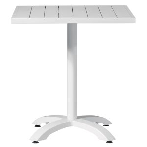 Tavolo Calipso Contract - Alluminio Con Piano Listelli - 70 X 70 Cm - Verniciato Epoxy Color