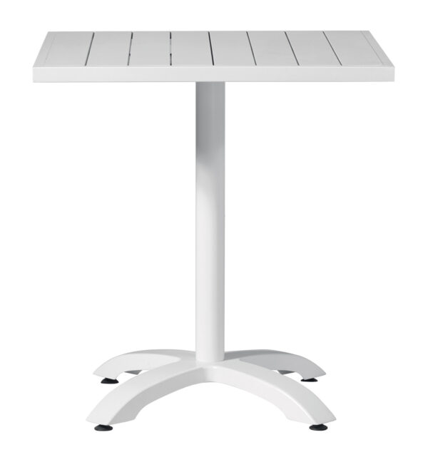 Tavolo Calipso Contract - Alluminio Con Piano Listelli - 70 X 70 Cm - Verniciato Epoxy Color