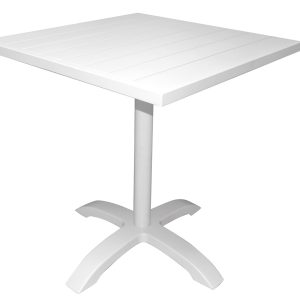 Tavolo Calipso Contract - Alluminio Con Piano Listelli - 70 X 70 Cm - Verniciato Epoxy Color