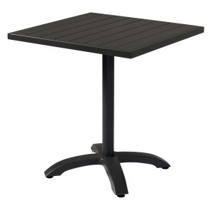 Tavolo Calipso Contract - Alluminio Con Piano Listelli - 70 X 70 Cm - Verniciato Epoxy Color